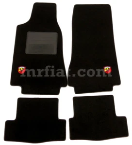 Fiat 124 Spider Abarth Black Floor Mats Set New - Bild 1 von 1