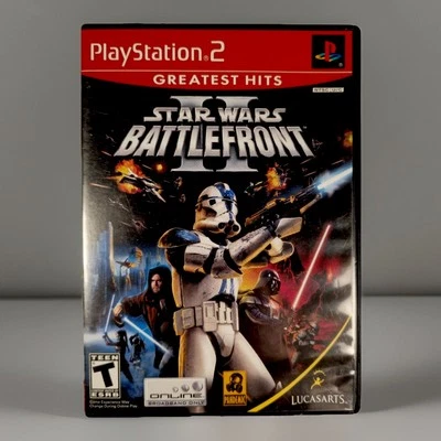 Star Wars: Battlefront II (PlayStation 2, 2005) Red Label Greatest Hits CIB - Image 1 of 4