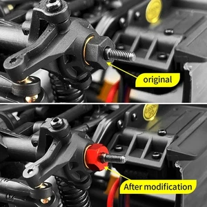 Adaptador de buje hexagonal de rueda de aluminio FLYXM 4 piezas para autos sobre orugas 1/18 HPI Venture HILUX RC - Imagen 1 de 30