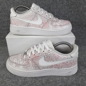 Nike Niñas Entrenadores Reino Unido 5 Blanco Rosa Fuerza Aérea 1 Junior AF1 Zapatos con Cordones EUR 38 - Imagen 1 de 14
