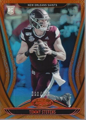 2020 Certified Mirror Orange #191 Tommy Stevens /199 - NM-MT - Image 1 of 2