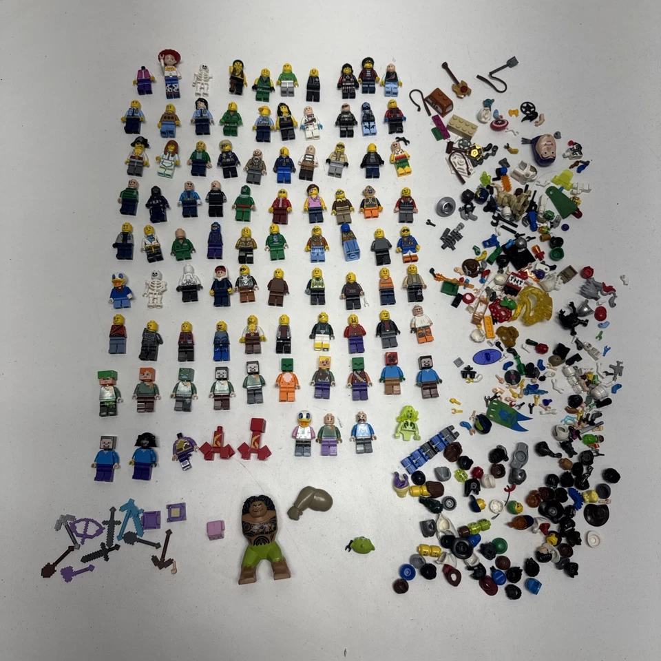 100 Minifigs Rare Torsos Hair Hats Weapons Star Wars - Legos Bulk Minifig Lot - Image 1 of 4