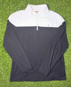 Pullover elástico Redvanly Golf cuarto cremallera para hombre grande negro blanco bloques de color LS - Imagen 1 de 5