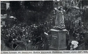 King Edward VII Unveiling Queen Victoria's Memorial Derby June 28th, 1906 - Picture 1 of 2