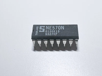 1X NE570N Signetics Dual Audio Compandor AGC Compressor Expander PDIP-16 - Image 1 of 4
