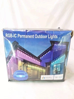 300Ft Permanent Outdoor Lights Smart RGB Christmas Lights With App & Remote IP67 - Image 1 of 4