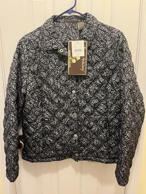 Стеганая куртка Jane Ashley повседневный образ жизни пальто женщин M черный/серый, карманы - Изображение 1 из 4