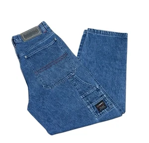 Pantalones de mezclilla Code 4 para hombre talla 36x32 carpintero holgados vintage Y2K - Imagen 1 de 7