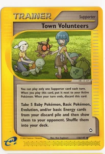 Tarjeta Pokémon Town Volunteers 136/147 Aquapolis E-Reader TRAINER - Imagen 1 de 2