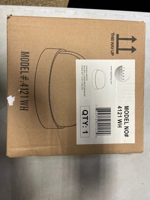 Trans Globe Lighting 4121 WH 8-Inch 1-Light Outdoor Bulkhead, White - Image 1 of 3