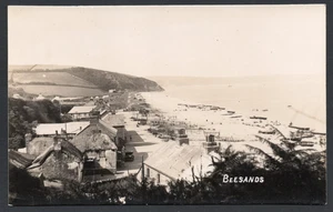 Postcard Beesands nr Salcombe Devon sharp coastal view early RP by W R Gay - Picture 1 of 2