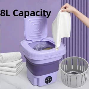 ✨ Portable Washing Machine Folding Sterilization Drying Laundry Machine 8L New ✨ - Picture 1 of 11