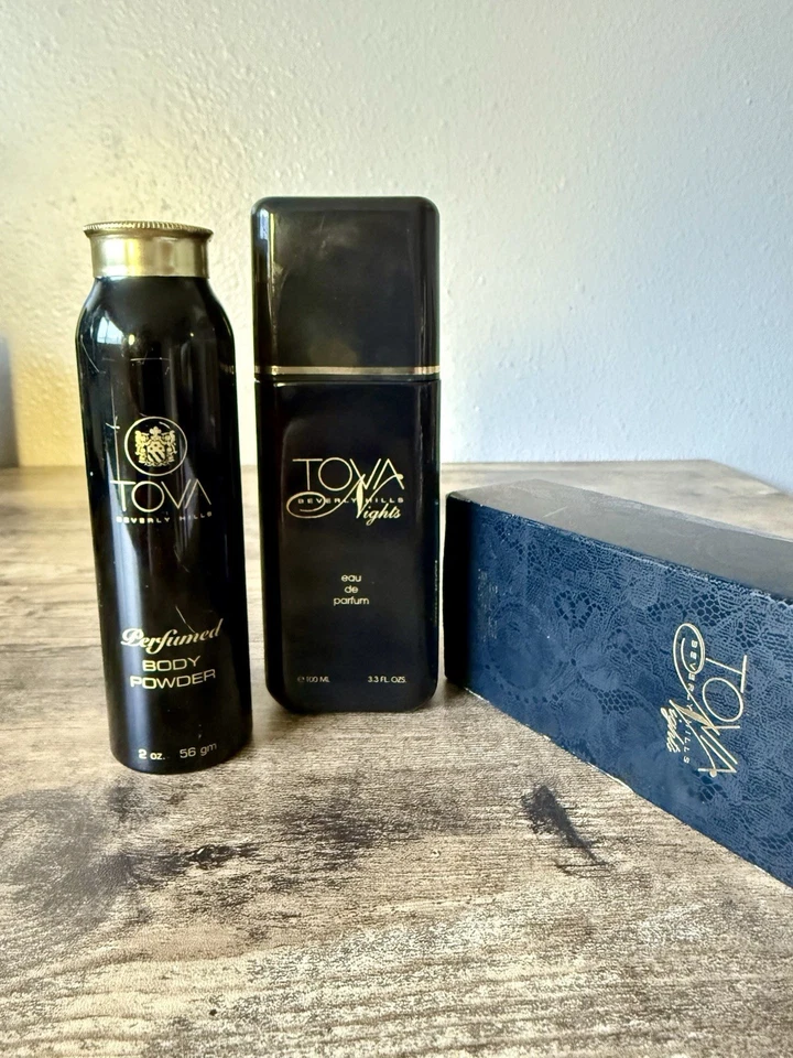 TOVA Beverly Hills NIGHTS VINTAGE Eau de Parfum 3,3 oz/100 ml con Polvo Corporal Foto 1 de 4