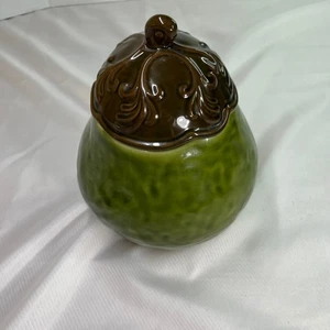 Grasslands Road Eggplant Jar Aubergine Ceramic Kitchen Decor Storage Container - Picture 1 of 7