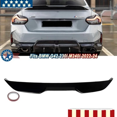 FOR 22-25 BMW G87 M2 G42 230i M240i HIGH KICK MP STYLE GLOSS BLACK TRUNK SPOILER Foto 1 de 4