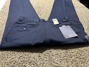 NWT Dockers Relaxed Khakis Men’s 36X30 Navy Blue Flat Front - Picture 1 of 5