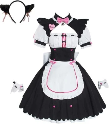 Nekopara Anime Cosplay Women Full Set Cat Girl Maid Servant/Vanilla/Choco- Large - Image 1 of 4