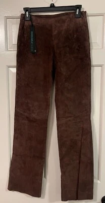 Pantalones de gamuza de cuero Siena Studio lavables genuinos sin costuras HERMOSOS Mustang $295 Foto 1 de 4
