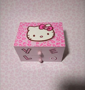 Y2k Hello Kitty Pink Leopard Princess Kawaii Punk Goth Grunge Rave Jewelry Box - Picture 1 of 8