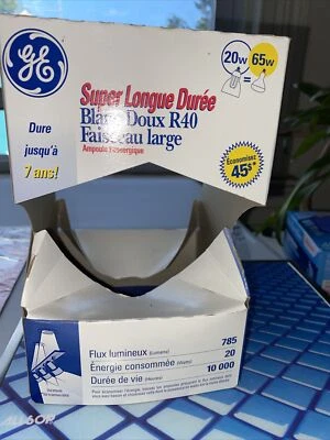 GE FLE20TBX/L/R40 20Watt Super Long Life Soft White R40 Flood New Medium Base - Image 1 of 4