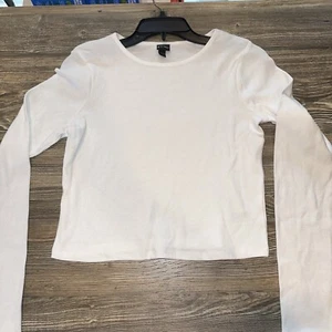 Art Class White Crop Top Long Sleeve Shirt Girls XXL 18. NWT. 3 - Picture 1 of 5