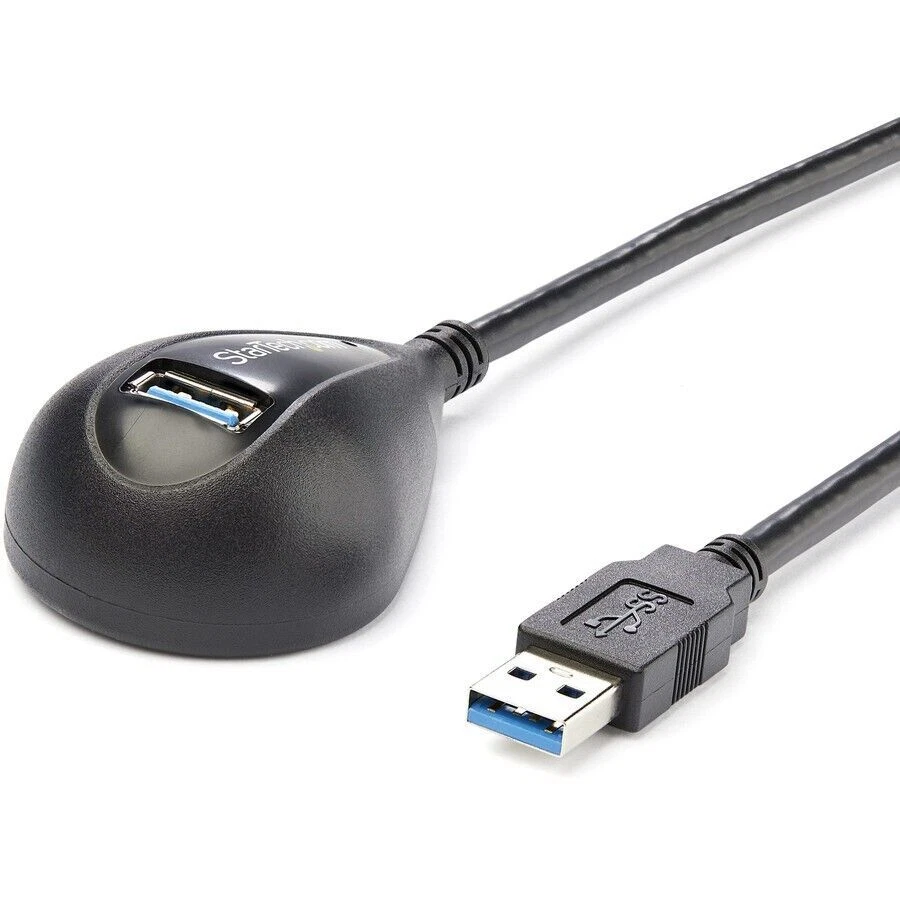 StarTech USB3SEXT5DKB 5 ft Black Desktop SuperSpeed USB 3.0 Extension Cable - A - Image 1 of 1
