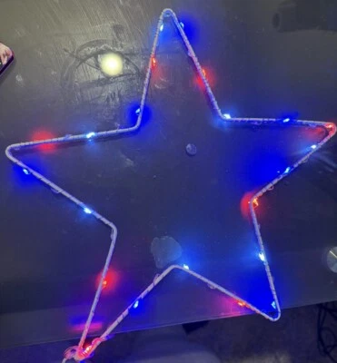 LED estrela 12" vermelho branco azul - Imagem 1 de 3