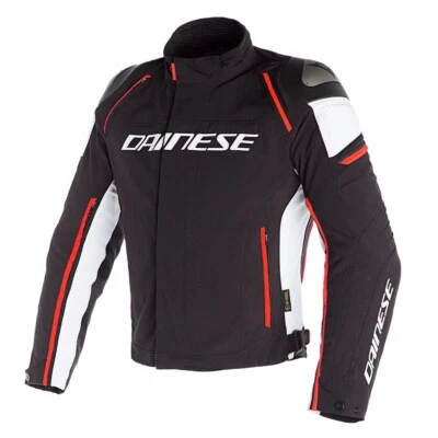 Motorrad Tex-Jacke Dainese Raceing 3 D-Dry Farbe: Schwarz/Weiß/Neonrot Gr: 50 - Bild 1 von 2