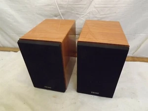 Pair Teac LS-MC90 Shelf Speakers 60 Watt Bookshelf Glossy Wood Finish - Picture 1 of 7