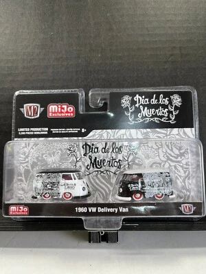 1/64 M2 MIJO EXCLUSIVES DIA DE LOS MUERTOS 1960 VW DELIVERY STUBBY VAN SET - Image 1 of 2