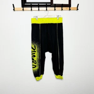 Zumba Wear Women's Saturn Harem Pants Black & Neon Yellow Size Medium - Picture 1 of 8