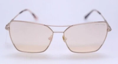 Gafas de sol cuadradas Tom Ford SYE FT0738 28Z oro rosa 61 mm TF738 - nuevas (#162) Foto 1 de 4