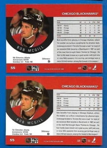 #55 BOB MCGILL ERROR NO PIM TOTAL + CORRECTED 1990-91 PRO SET BLACK HAWKS - Bild 1 von 2
