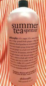 Philosophy SUMMER TEA SPRITZER 3in1 Shampoo Bubble Bath SHOWER GEL 64oz JUMBO!!! - Picture 1 of 1