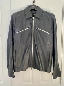 REISS Men's Lambskin Leather Jacket Size M - Picture 1 of 18
