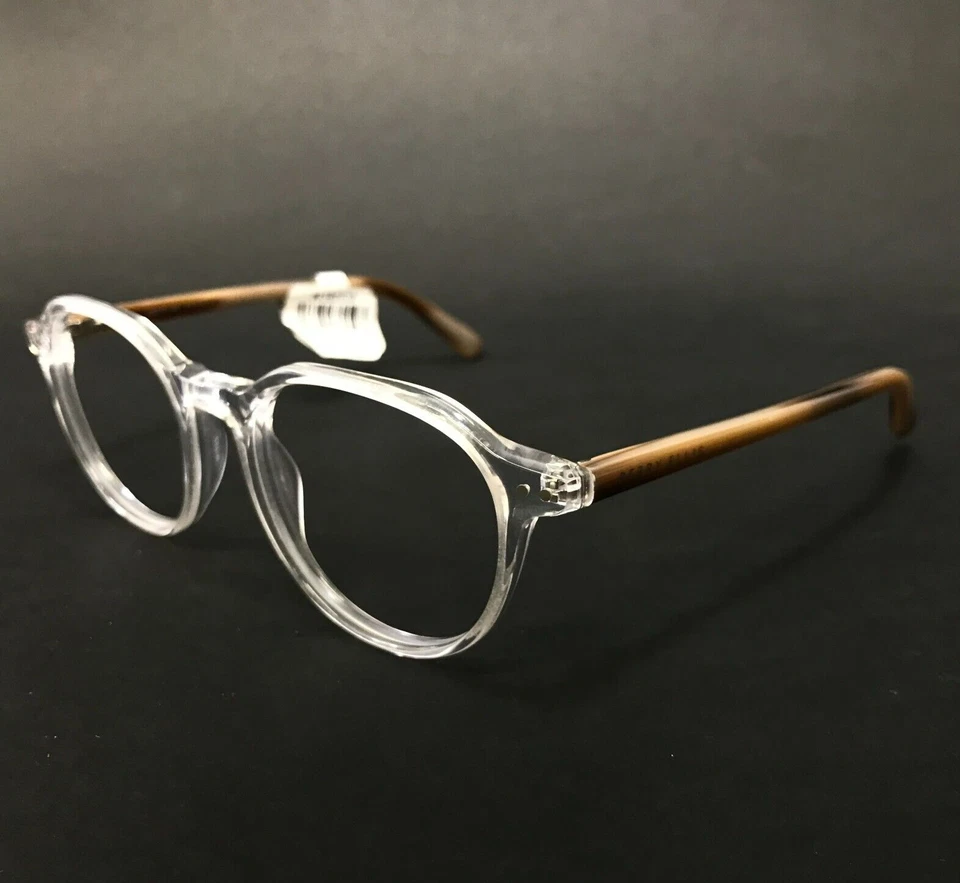 Perry Ellis Eyeglasses Frames PE409-1 Brown Clear Round Full Rim 49-19-140 - Image 1 of 4