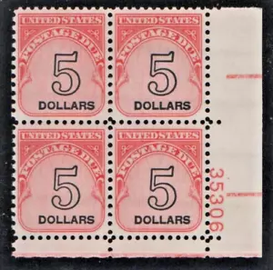 SC# J101 Postage Due, Lower Right Plate Block (4) MNH - Picture 1 of 2