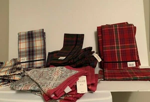 Juliska Napkins Siam, Alpine, Tartan Plaid Christmas Holiday Winter U pick NW - Picture 1 of 19