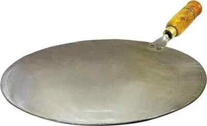 Iron Tawa Roti Chapati Cooking Kitchen Pan Cooking Griddle Steel Handle Wooden - Picture 1 of 3
