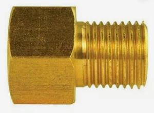 Master Cylinder Brass Brake Line Adapter 1/2-20 (M) x 9/16-18 (F) Inverted Flare - Bild 1 von 1