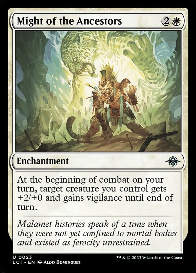x4 Might of the Ancestors U MTG The Lost Caverns of Ixalan M/NM, English - Image 1 of 1