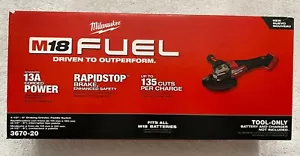 Neu Milwaukee Fuel 3670-20 M18 18V 4-1/2"-6" Bremsschleifer, Paddelschalter Neu im Karton - Bild 1 von 5