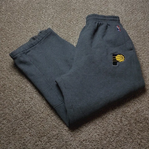 Vintage Indiana Pacers Sweatpants 2XLT Mens Gray Adidas Wide Leg Baggy Y2K Cover