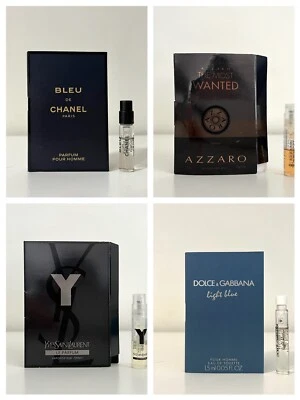 4 Perfume Colonia Hombre Fragancia Tamaño Muestra Spray Set Nuevo en Tarjeta CHANEL Foto 1 de 4