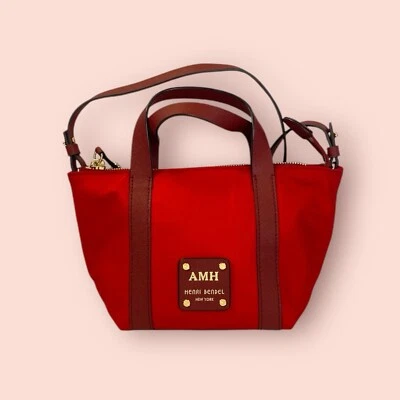 HENRI BENDEL Mini Jetsetter Rojo Lujo Nylon Diseñador Bolso Bandolera Cartera Foto 1 de 4