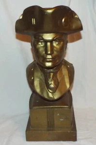 Vintage Paul Jones Fine Blended Whiskey Advertising Bust Cast Aluminum Statue - Picture 1 of 22