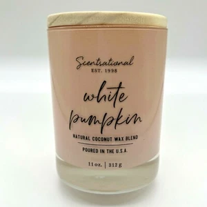 Scentsational White Pumpkin Candle Coconut Wax Blend 11 oz Holiday Scent Candle - Picture 1 of 6