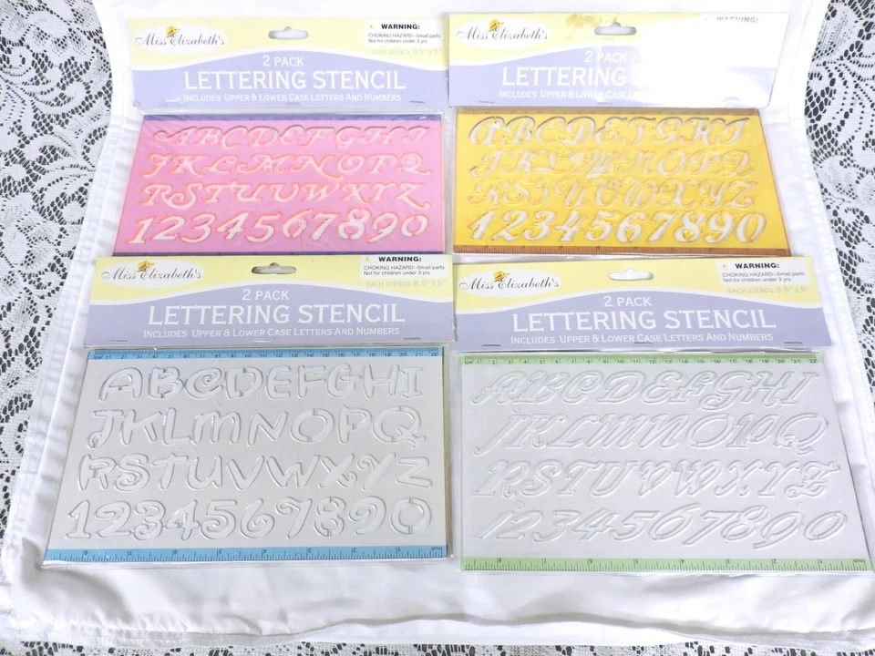 Miss Elizabeth's 2 Pack Lettering Stencil Upper and Lower Case Letters