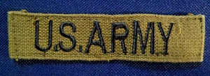 CIRCA 1970s US ARMY VIETNAM PERIOD WOVEN NAMETAPE REMOVED FROM UNIFORM. - Bild 1 von 2