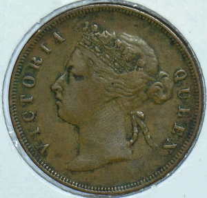 Straits Settlements 1874 Queen Victoria Cent 290538 combine shipping - Picture 1 of 2